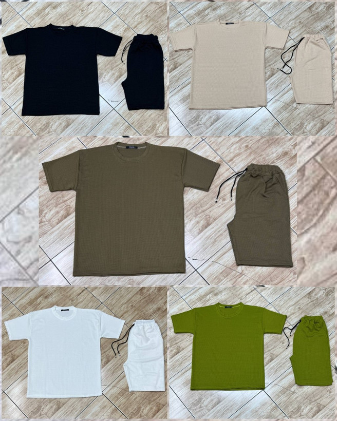 ست تیشرت یقه گرد و شلوارک