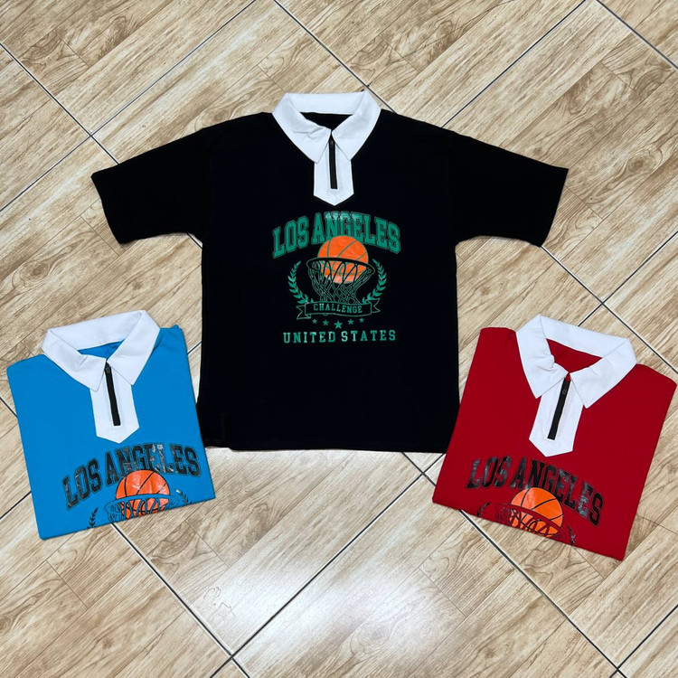 تیشرت نیم زیپ باکسی